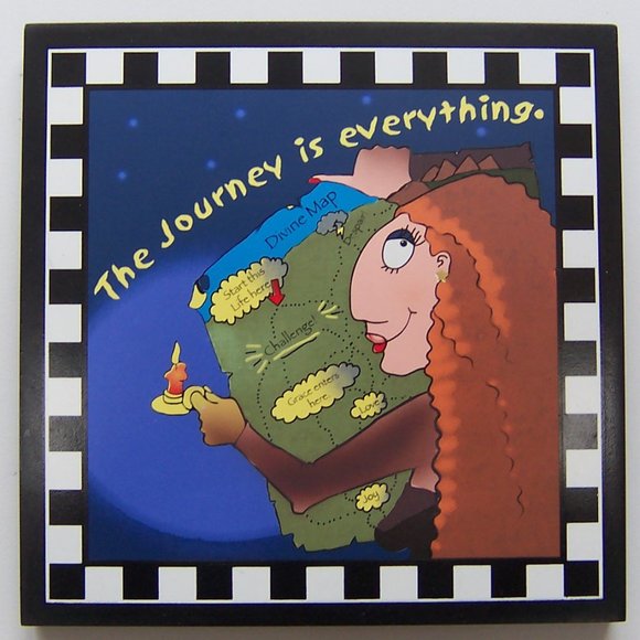 "The Journey is Everything" Decorative Wooden Sign - Picture 1 of 3